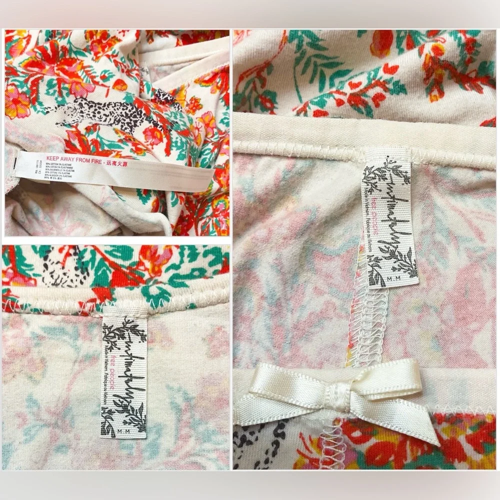 Free People Floral Pajama Lounge Set MEDIUM - Picture 9 of 9